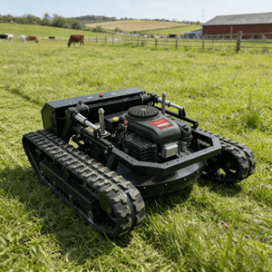 Cortadora de Césped Moderna a Gasolina <span class=keywords><strong>con</strong></span> Control Remoto y Orugas de Alta <span class=keywords><strong>Tracción</strong></span> para Terrenos Irregulares - Product Image 4