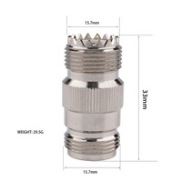 Connecteur coaxial RF N vers UHF, adaptateur N-Type mâle vers femelle vers UHF mâle vers femelle, matériau laiton, connecteur RF 50 ampères