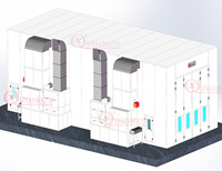 Cabine de peinture universelle pour bus en Russie, cabine de peinture à gaz pour bus, cabines de peinture pour bus