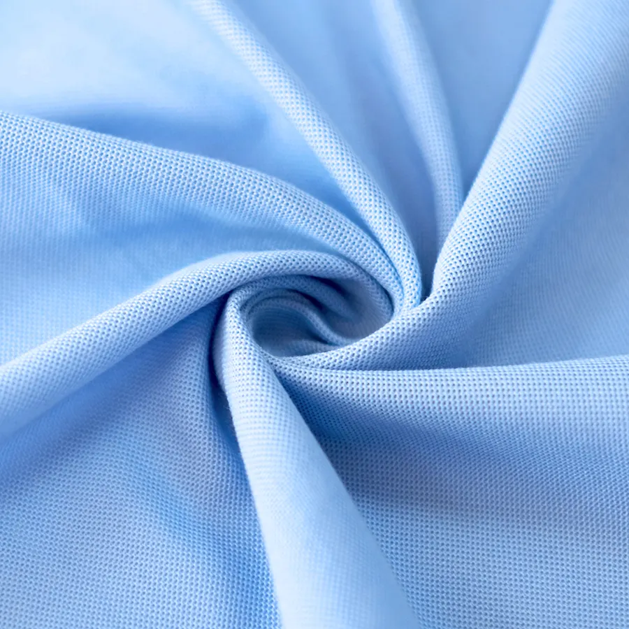 Üretici özel % 70% polyester % 30% pamuk örme t-shirt için nefes TC pike örgü spor kumaş