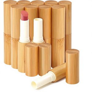 Bamboo <b>Lip</b> Balm Tubes 5ml Refillable Empty Lipstick <b>Lip</b> <b>Gloss</b> Containers for DIY Standing Type Single Tier Modern - Product Image 1