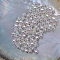 Perles rondes colorées de 3-4 mm, petites perles naturelles en vrac avec trous pour la décoration des ongles, vente en gros