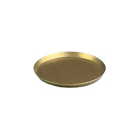 Assiette Ronde en Acier Inoxydable Style Coréen, Assiette à Steak Rétro à Angle Droit, Vaisselle de Cuisine, Plusieurs Tailles