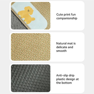 Tapis rafraîchissants d'été pour animaux de compagnie en gros, coussinets de glace respirants antidérapants à motif uni en fibres végétales, lavables à la main, spéciaux pour chiens - Product Image 5