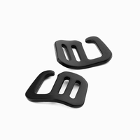 Boucle en G en aluminium 15 mm réglable pour sangles de sac à dos, curseur de sangle en métal noir pour quincaillerie de sacs d'extérieur