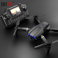 Drone Quadricoptère Pliable E99D avec Télécommande et Écran, Lumière LED, Photographie Aérienne, Mini Jouet Personnalisé avec Double Caméra