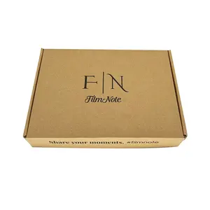 Customized Black Logo Kraft Paper Shipping Packaging Box E-commerce Brown Corrugated Cardboard Mailer Boxes