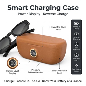 Gafas inteligentes X01 Ultra 8MP con cámara HD y estabilización EIS, traducción IA en tiempo real, estuche de carga, grabación, pantalla LED y indicador de batería. - Product Image 3