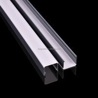 Boîtier de canal en U coextrudé noir et blanc pour diffuseur de lumière de couverture de profil en plastique extrudé personnalisé