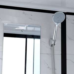 New Modern Multi-function <strong>Ready</strong> <strong>Made</strong> Aluminium Frame Acrylic Tray Square Toilet Shower Cubicle Set Prefab <strong>Bathroom</strong> Unit - Product Image 5