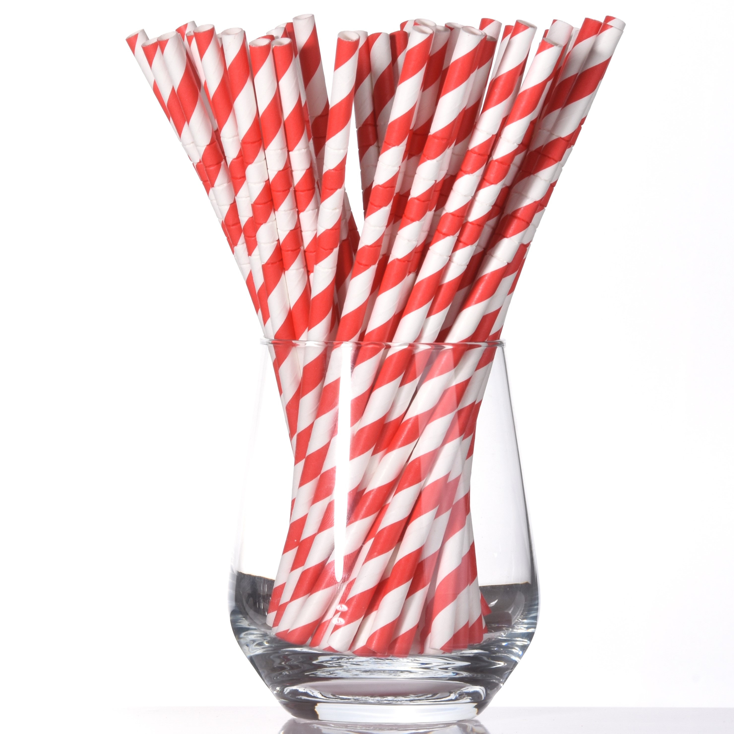 Red White Stripe Paper Straws Bulk 6mm Biodegradable Eco Friendly Disposable Drinking Straws for Party Wedding Cafe OEM