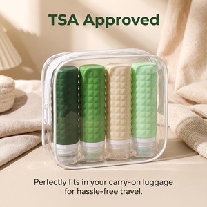 ชุดขวดซิลิโคนสำหรับเดินทางแบบรีฟิลได้ ปลอดภัยต่ออาหาร ปราศจากสาร BPA ป้องกันการรั่วซึม ได้รับการรับรองจาก TSA เป็นมิตรกับสิ่งแวดล้อม - Product Image 5