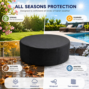 Housse de protection gonflable pour <span class=keywords><strong>spa</strong></span> et bain à remous, en tissu Oxford 420D robuste, imperméable et anti-UV, pour extérieur, avec cordon de serrage au bas - Product Image 5