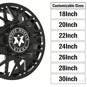 Кованые легкосплавные диски Deep Dish Dually Black 6x5.5 8x165.1 8x170 6x139.7 для JTX American Force Ram Ford, 22, 24, 26, 28, 30 дюймов - Product Image 2