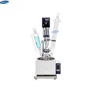 10L disesuaikan tangki reaksi otomatis suhu konstan air dan minyak mandi bioreaktor lapisan tunggal kaca reaksi ketel - Product Image 6