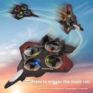 Nuovo Aeromodello Telecomandato a 4 Canali in Schiuma, Modello di Caccia UAV con Funzione 'Follow Me' per Bambini, Giocattolo da Interno ed Esterno - Product Image 2