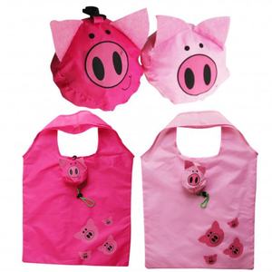 ถุงช้อปปิ้งพับได้แบบปรับแต่งได้ ผลิตจากโพลีเอสเตอร์ 190t ออกแบบลายสัตว์ รีไซเคิลได้ พับเก็บง่ายสำหรับจัดเก็บสะดวก - Product Image 1