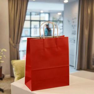 Sacs de shopping en papier kraft brun de luxe avec poignée, personnalisables, écologiques, réutilisables pour vêtements, chaussures, design personnalisé - Product Image 4