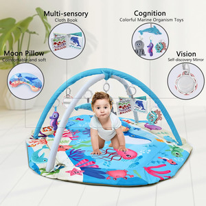 Jouets <span class=keywords><strong>de</strong></span> <span class=keywords><strong>motricité</strong></span> fine tissu doux bébé <span class=keywords><strong>tapis</strong></span> <span class=keywords><strong>de</strong></span> jeu <span class=keywords><strong>de</strong></span> gymnastique pour bébé ventre temps <span class=keywords><strong>tapis</strong></span> activité gymnastique clôture Fitness support rampant coussinets - Product Image 2