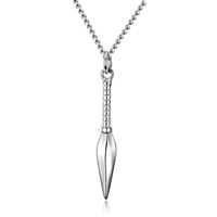 Collier pendentif MECYLIFE Kunai, pendentif anime, pendentif pointe de flèche en acier inoxydable, colliers pour hommes