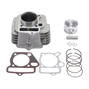 GOOFIT Doublure de cylindre en aluminium de 52,4 mm avec joints de piston de remplacement pour moteurs horizontaux Lifan 125cc <span class=keywords><strong>LF125</strong></span> Dirt Pit Bike ATV - Product Image 1