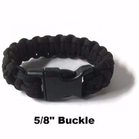 Bracelet paracorde, modèle 550, tissé à la main, ligne bleue, logo personnalisé de survie en plein air