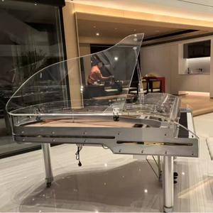 Nuovo Pianoforte a Coda Meccanico Classico 2025 in Legno Massello con Cristalli, 88 Tasti, Martelletti Beffa e Tavola Armonica Multistrato - Product Image 3