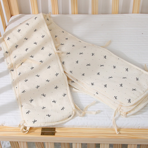 100% Cotton Durable Anti Mold <strong>Crib</strong> <strong>Bumper</strong> with Good Sweat Absorption Fabric for Sensitive Skin Infant Bed Guard Application - Product Image 3