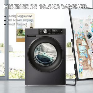 <span class=keywords><strong>เครื่อง</strong></span><span class=keywords><strong>ซัก</strong></span>ผ้าอบผ้าอัจฉริยะ <span class=keywords><strong>Hisense</strong></span> 3S Series รุ่น WD3S1043BB3 ขนาด 10.0 กก. 1400 รอบต่อนาที สีดำ ระดับ A-D (Energy Class D) เทคโนโลยีอินเวอร์เตอร์ - Product Image 2