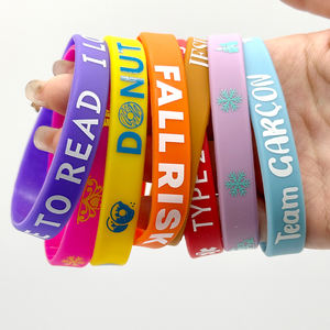 Factory Wholesale Custom Printed Logo Eco-Friendly Bracelet Silicone Rubber Wrist Bands Promotion <b>Gift</b> and Events - Product Image 2