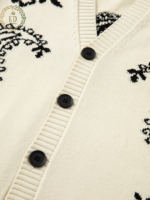 Fabricant de chandails personnalisés KD Pull cardigan en tricot surdimensionné boutonné mat déchirures pénibles