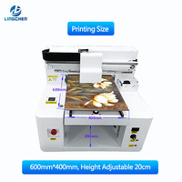 Impresora plana UV 4060, azulejo plano cilíndrico, pintura de pared de vidrio, superficie curva de Metal, superficie estéreo, impresora de inyección de tinta