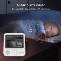 Cámara CCTV Wistino 3MP, Monitor de Bebé Portátil, Batería Recargable de 1500mAh, Video HD, Visión Nocturna, Pantalla de 2.8 Pulgadas, Mini Cámara
