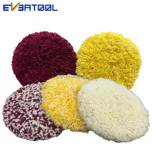 EVERTOOL Australian Tampon de polissage double face en laine de 10 pouces, jaune et blanc, pour carrosseries de voitures, OEM - Product Image 3