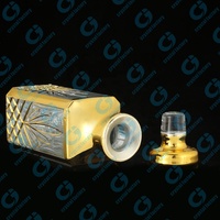 Décanteur d'huile de parfum en verre d'affichage décoratif Attar de placage à l'or UV fait à la main CJ-150ml