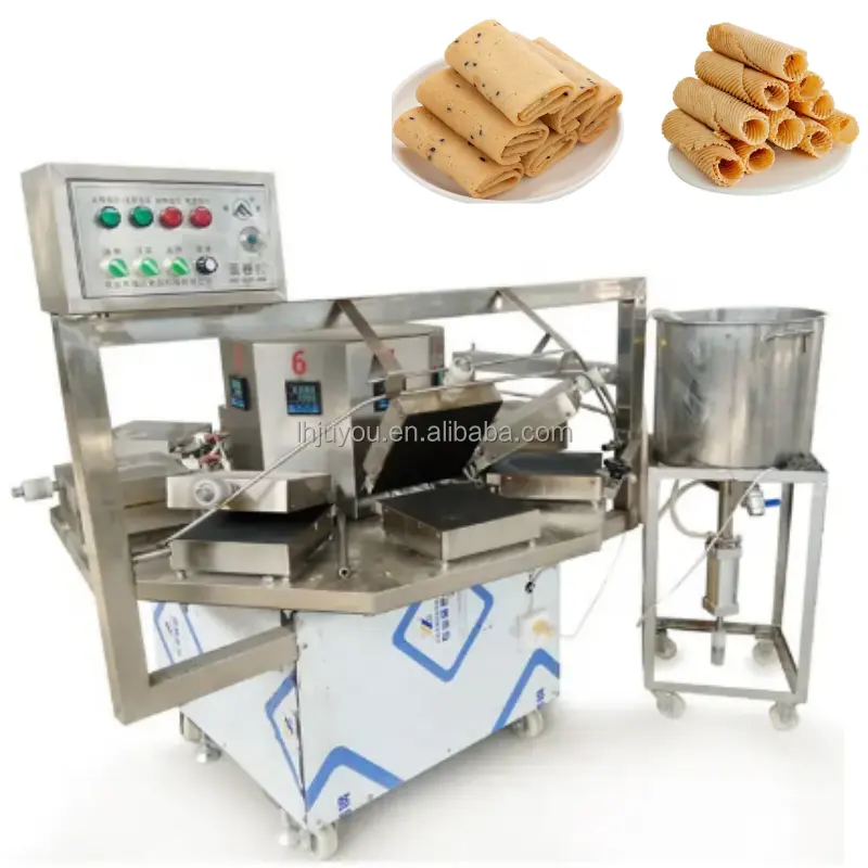 Máquina eléctrica para hacer rollos de huevo, tortilla crujiente, sartén para hornear crepes, plancha para panqueques, máquina de cono de helado, herramienta para freír tartas de Pizza