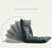 Fauteuil de sol paresseux en forme de tofu, canapé inclinable simple pliable, canapé de loisirs Tatami pour chambre, salon, balcon, dortoir