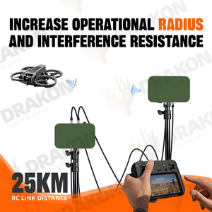 Amplificateur de signal de drone DRAKON 10W <span class=keywords><strong>RF</strong></span> pour la protection de la sécurité, amplificateur de signal 2.4G 5.2G 5.8G FPV, couverture de 22 à 25 km, gain de 24 dBi - Product Image 3