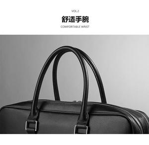 Maletín de Cuero Andong para Hombre, Maletín para Portátil de 14 Pulgadas, Cuero Vacuno Genuino, Bolso de Mano de Gran Capacidad, Bolso Mensajero para Hombre 6048-3 - Product Image 4