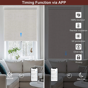Stores modernes de luxe à commande vocale WiFi, filtre à lumière électrique automatique, anti-poussière, télécommande Zigbee pour <span class=keywords><strong>fenêtre</strong></span> - Product Image 2