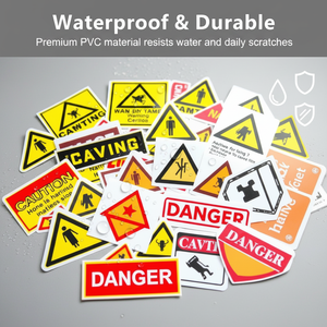 Customised hazard warning stickers for production equipment; printing of waterproof durable and strong-adhesive warning stickers - Product Image 4
