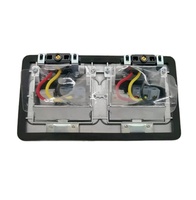 Caja de Distribución de Datos RJ45 IGERCN, 2 Tomas, Plateada, 250V 16A, Aleación de Aluminio, Certificación CE/GCC, IPX44, Uso en Interiores