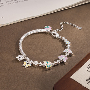 กำไลข้อมือเหล็กกล้า 316L และกำไลชาร์มเคลือบ PVD ขายส่ง กำไลและสร้อยข้อมือลายเสือ กำไลสำหรับเด็กผู้หญิง - Product Image 1