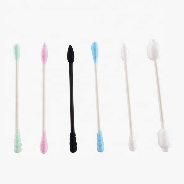 Plastic free wholesale disposable bamboo earbuds cotton bud swab in kraft box