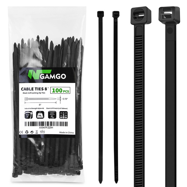 ChenKe 4.8mm Self-Locking 300mm Nylon 66 High Quality UV Resistant CE ROHS Certified Durable Industrial Cable Ties Tie