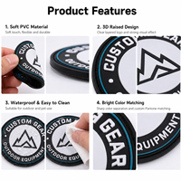 Écusson rond personnalisé en PVC souple, emblème de montagne, pour équipement de randonnée, sacs à dos, accessoires de marque pour activités de plein air