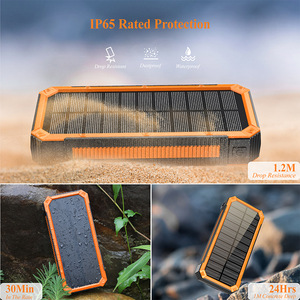 Außenwandern wasserdichte Solarpanel-Powerbank schnell aufladbare Strombatterien 20000mah für Smartphone und Handys - Product Image 6