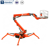 Grue araignée sur chenilles 2T, portée 6m, hauteur de levage 6,5m, flèche à 4 sections pour le positionnement d'équipements sur toiture, vente en gros