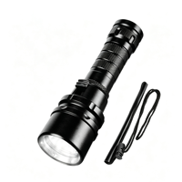 Lampe torche de plongée professionnelle T6 LED IPX8, profondeur de plongée 50m, portée 500m, alimentée par batterie 18650, en alliage d'aluminium, lampe torche LED portable