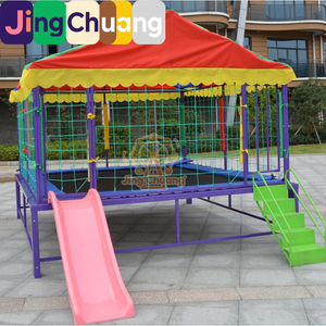 Trampolín de Plástico Rojo <span class=keywords><strong>para</strong></span> Niños con Tobogán, Combinado, Grande, <span class=keywords><strong>para</strong></span> Exteriores, <span class=keywords><strong>Juguete</strong></span> <span class=keywords><strong>para</strong></span> el Hogar - Product Image 4